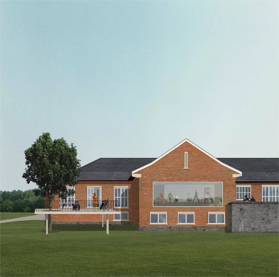 LRArchitectes rénovation centre de jour pour personnes handicapées Baroville beauriang Namur