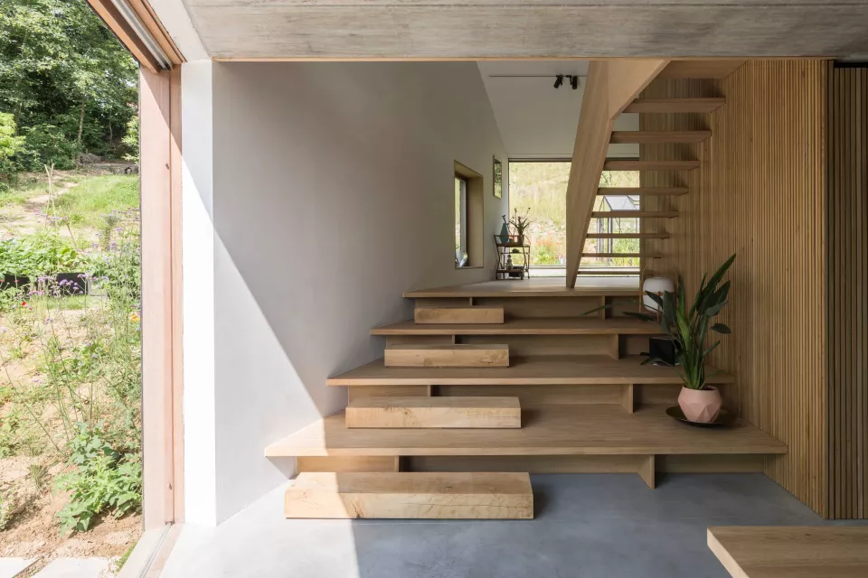 Lrarchitectes habitation maison unifamiliale ardoise compacte architecture contemporaine Brabant wallon Bonlez