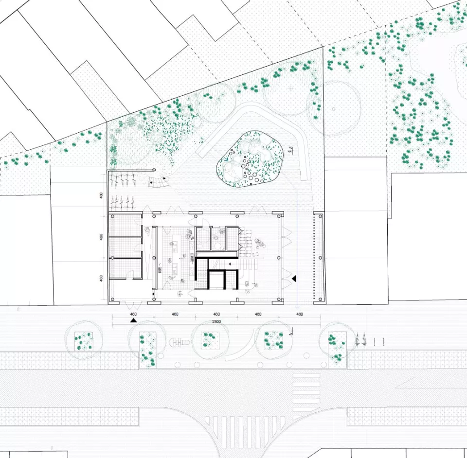 Lrarchitectes Crèche Jacquet Bonhommet maison de quartier parc ossature bois Koekelberg Bruxelles